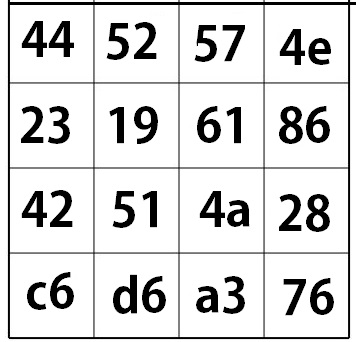 Picture of cipher output